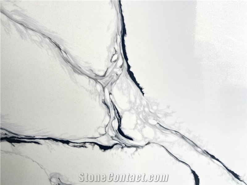 Marble Look Artificial Engineered Quartz Slabs