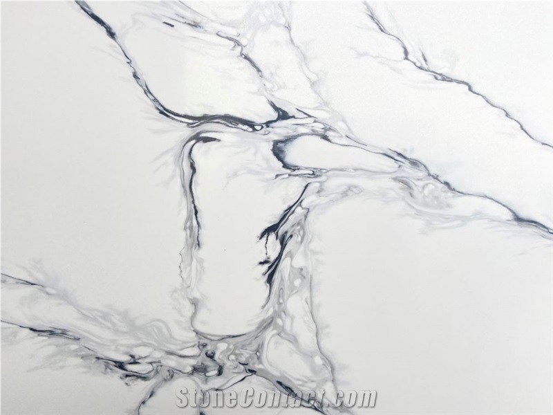 Marble Look Artificial Engineered Quartz Slabs