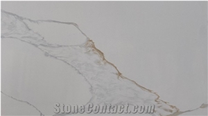 New Design Calacatta Gold Artificial Engineered Quartz Slabs