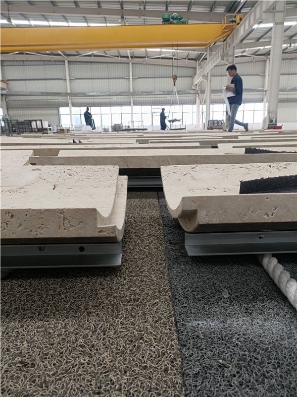 Beige Travertine Wall Stones, Masonry Building Ornaments