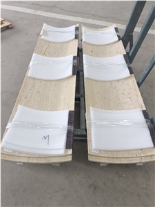 Beige Travertine Wall Stones, Masonry Building Ornaments