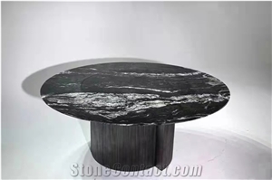 Black & White Exotic Granite Polished/Leathered Table Tops