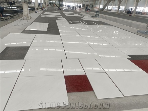 Sivec White A Grade Polished Marble Tiles Veins Matching