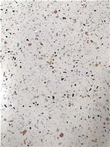 White Terrazzo Slab 20Mm For Bathroom Wall Tile