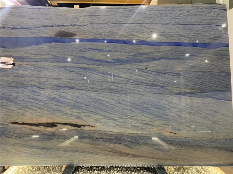 Azul Macaubas Blue Sky Quartzite Slab Bathroom Tile