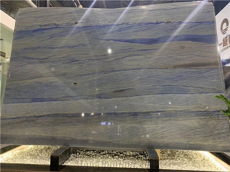 Azul Macaubas Blue Sky Quartzite Slab Bathroom Tile