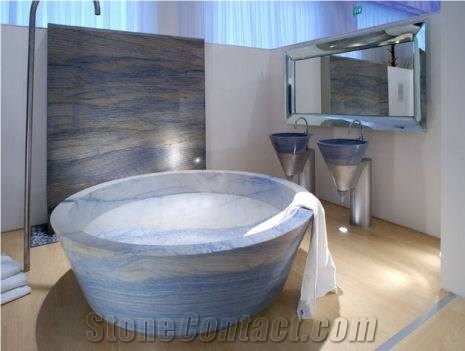 Azul Macaubas Blue Sky Quartzite Slab Bathroom Tile