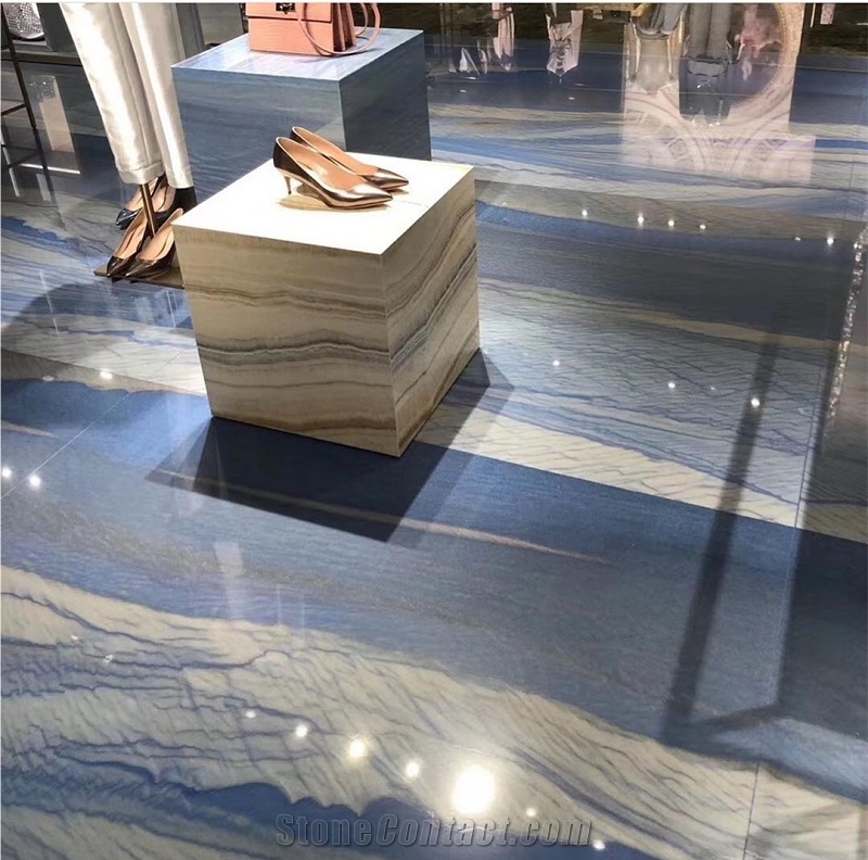 Azul Macaubas Blue Sky Quartzite Slab Bathroom Tile
