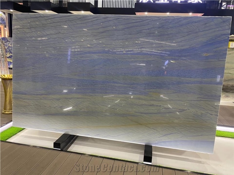 Azul Macaubas Brazil Blue Luxury Stone Quartzite Slab Tile