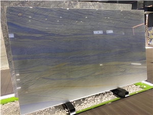Azul Macaubas Brazil Blue Luxury Stone Quartzite Slab Tile