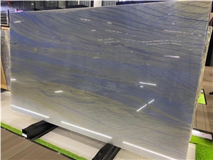 Azul Macaubas Brazil Blue Luxury Stone Quartzite Slab Tile