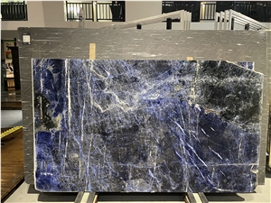 Blue Stone Polished Sodalite Quartzite Dark Blue Slab