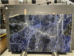 Blue Stone Polished Sodalite Quartzite Dark Blue Slab