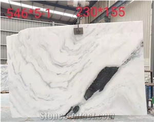 China White Marble,Panda White Marble Popular Slab Tile