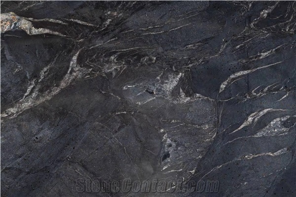 Galaxy Gold Black  Marble Vein Slab Tile