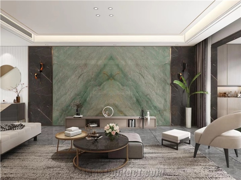 High Quality Brazil Green Gaya Quartzite Slab For Interior