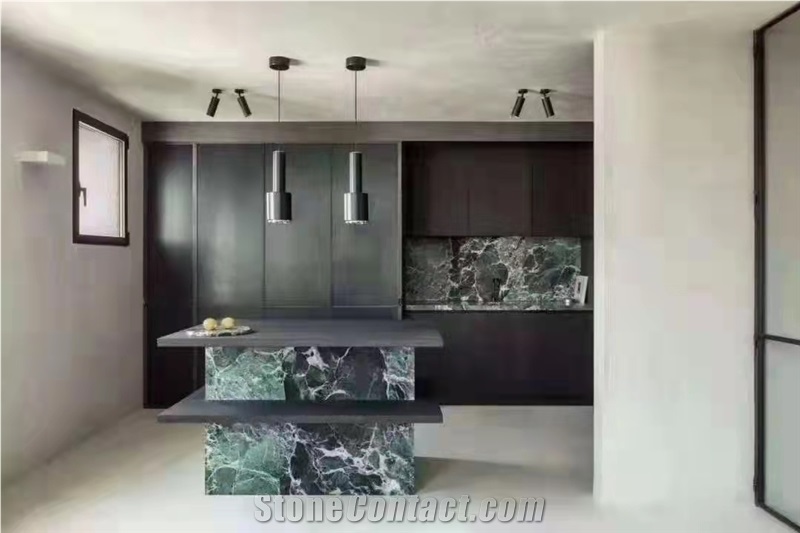 Italy Luxury Stone Prada Green Marble Slab For The Wall