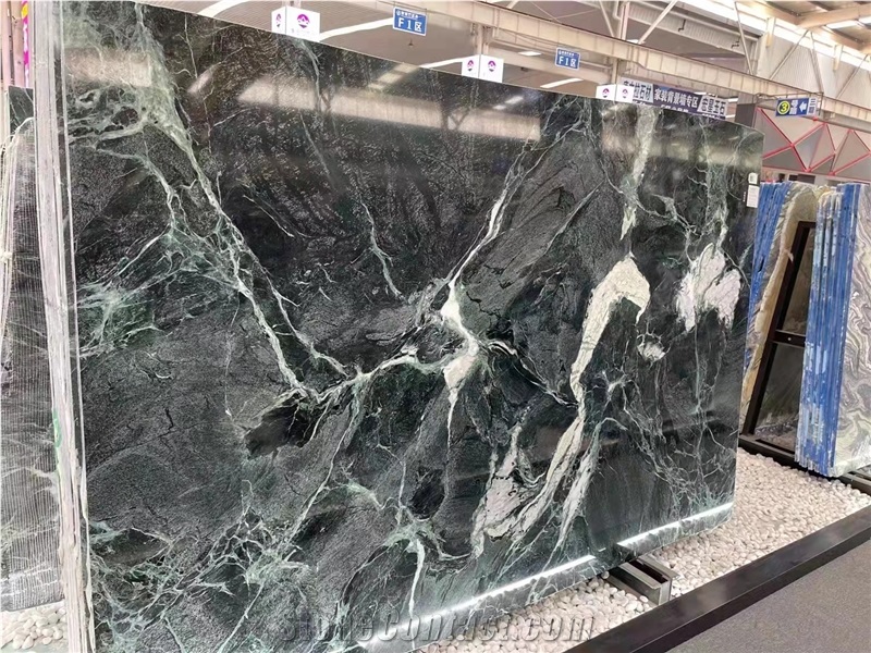 Italy Luxury Stone Prada Green Marble Slab For The Wall
