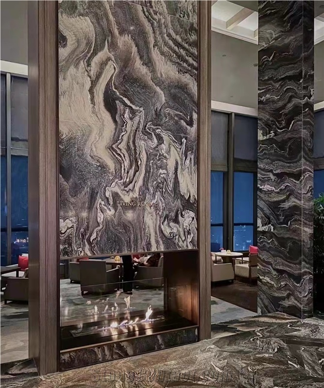 Italy Marble Rosso Luana Slab French Pattern
