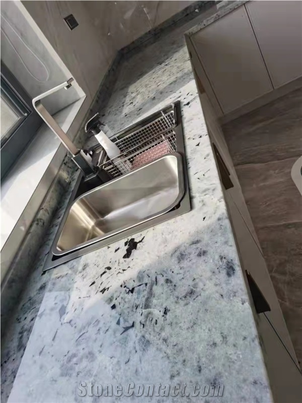 Labradorite Bianco Slab Luxury Stone For Kitchen Top