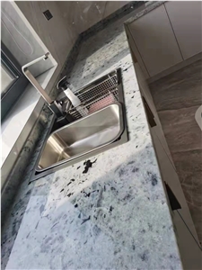 Labradorite Bianco Slab Luxury Stone For Kitchen Top