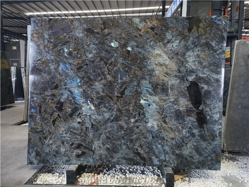 Labradorite Blue Granite Slab,Blue Lemurian Granite Floor Tile