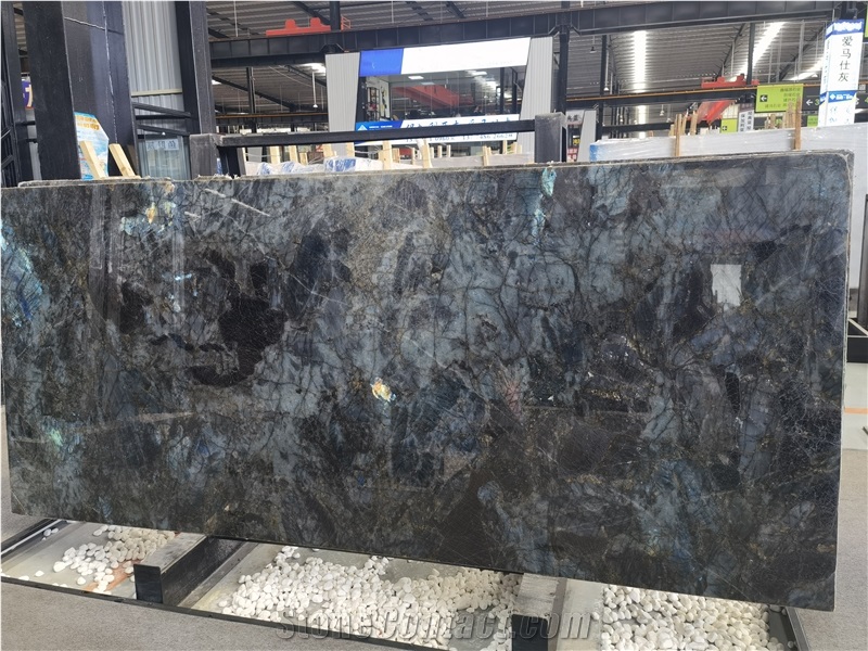 Lemurian Labradorite Blue Granite Madagascar Slab Tile