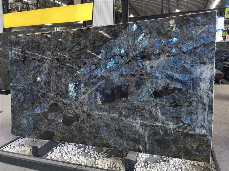 Lemurian Labradorite Blue Granite Madagascar Slab Tile