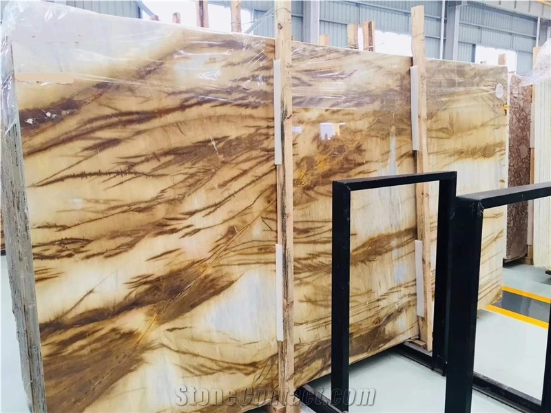 Luxury Marble Champagne Gold Marble Slab Floor Tile