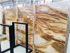 Luxury Marble Champagne Gold Marble Slab Floor Tile