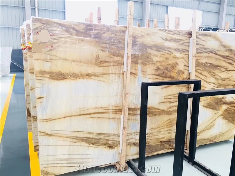Luxury Marble Champagne Gold Marble Slab Floor Tile
