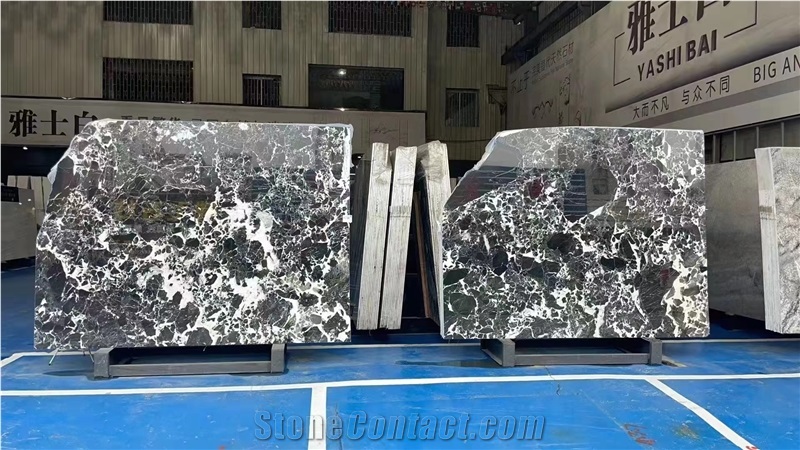 Luxury Napoleon Black Marble Polished Slab Floor Tile