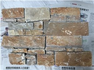 Mixed Color Yellow Culture Stone Veneer Wall Cladding