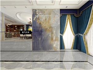 Multicolor Purple Quartzite Luxury Stone Slab Wall Tile