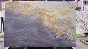 Natural Luxury Quartzite Purple East Slab Floor Tile