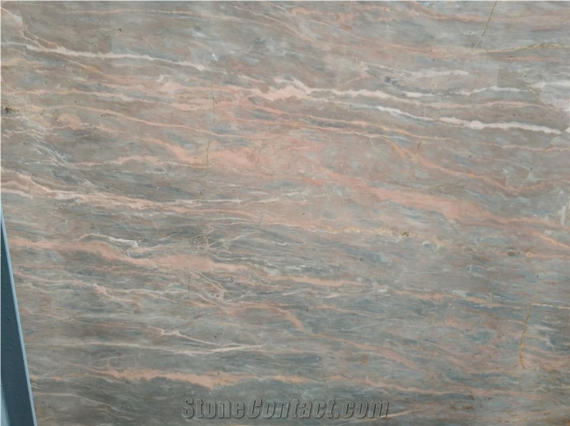 Natural Marble Grey Marble Red Vein Slab Floor Tile
