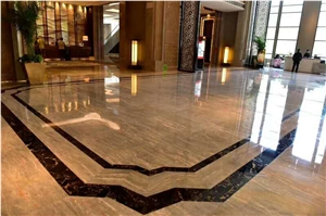 Natural Marble Grey Marble Red Vein Slab Floor Tile