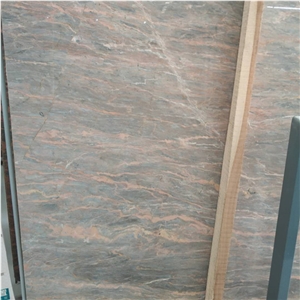 Natural Marble Grey Marble Red Vein Slab Floor Tile