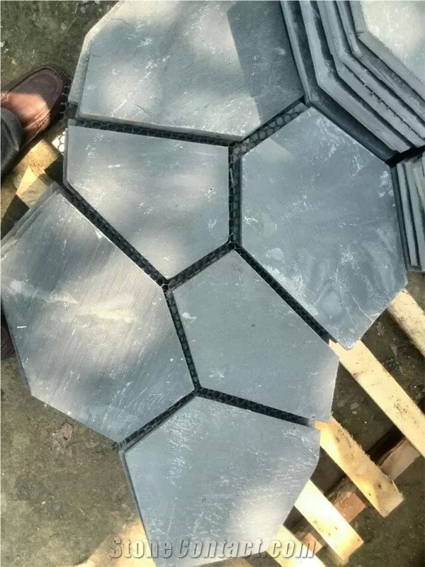 Natural Stone Slate Flagstone Walkway Sawn Cut