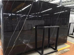Nero Marquina Black Marble China Black Marble Slab