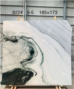 Panda White Marble Polished Slab Wall Cladding