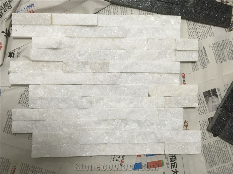 Popular White Quartzite Culture Stone Wall Cladding Panels
