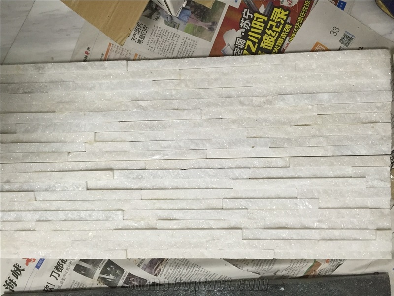 Popular White Quartzite Culture Stone Wall Cladding Panels
