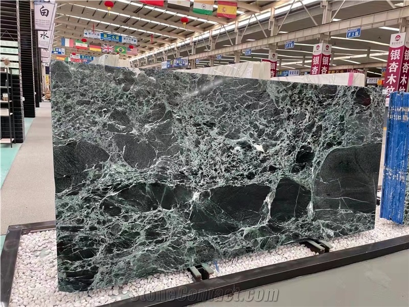 Prada Green Marble Italy Marble Slab For Interior Design