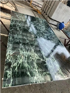 Prada Green Marble Italy Marble Slab For Interior Design