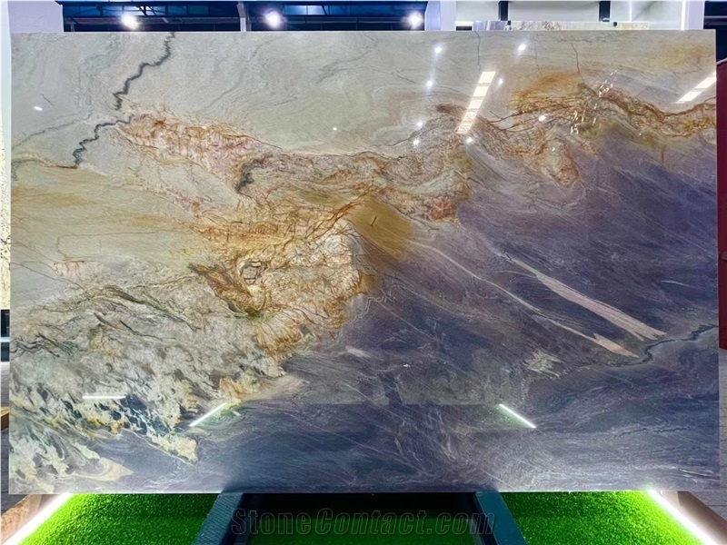 Purple East Brazil Quartzite Polished Big Slab Floor Tile