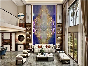 Purple East Multicolor Luxury Quartzite Slab Wall Tile