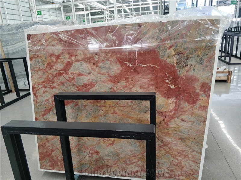 Van Gogh Emperor Gold Marble Slab For Interior Design