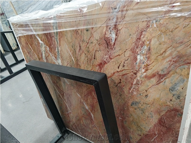 Van Gogh Emperor Gold Marble Slab For Interior Design