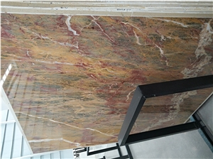 Van Gogh Emperor Gold Marble Slab For Interior Design